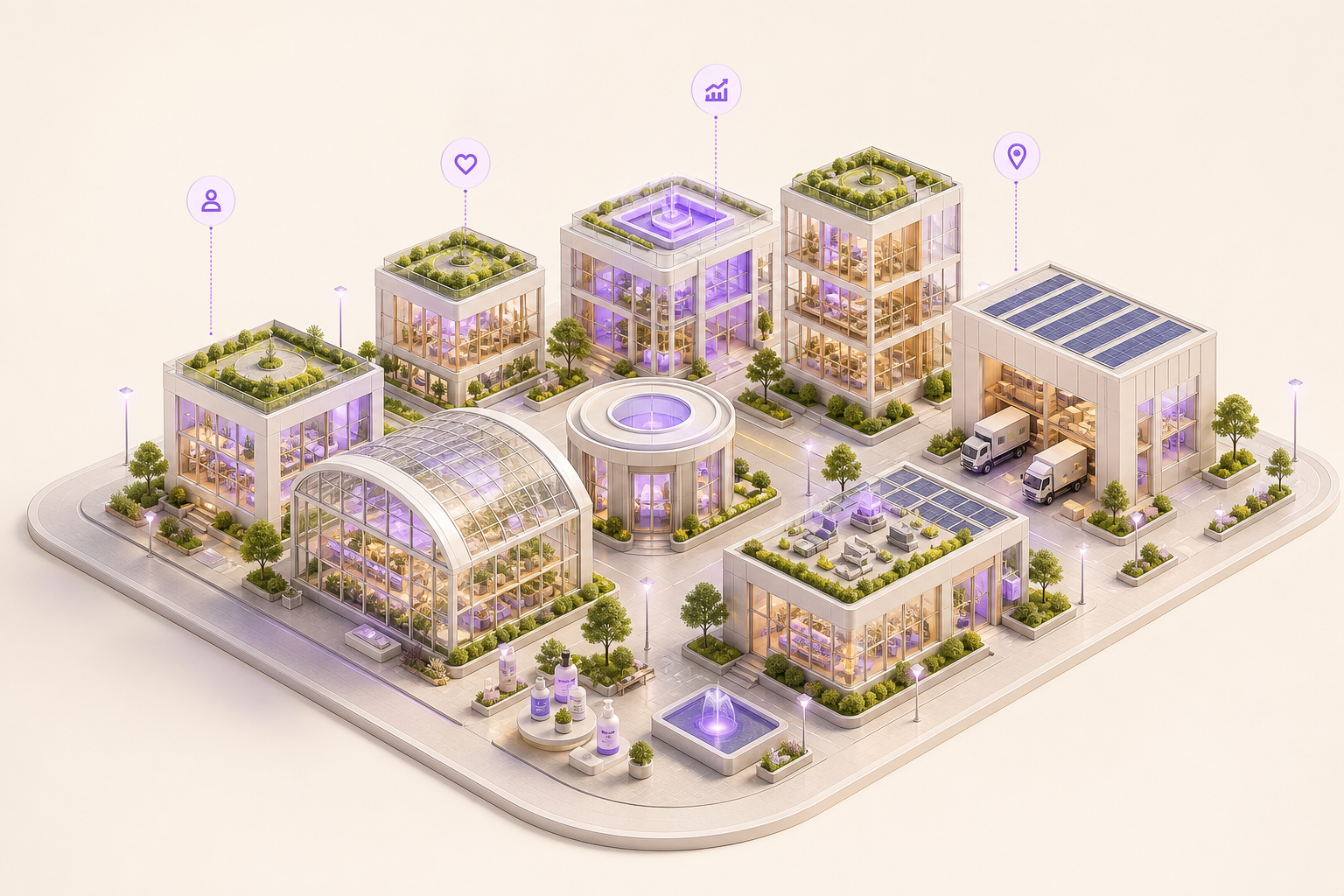 Light-mode CPG neighborhood campus